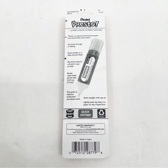Supreme Pentel Presto Correction Pen - Picture 7 of 9